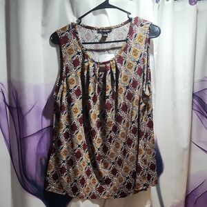 By Design Multicolor Sleeveless Blouse. XL. NWT